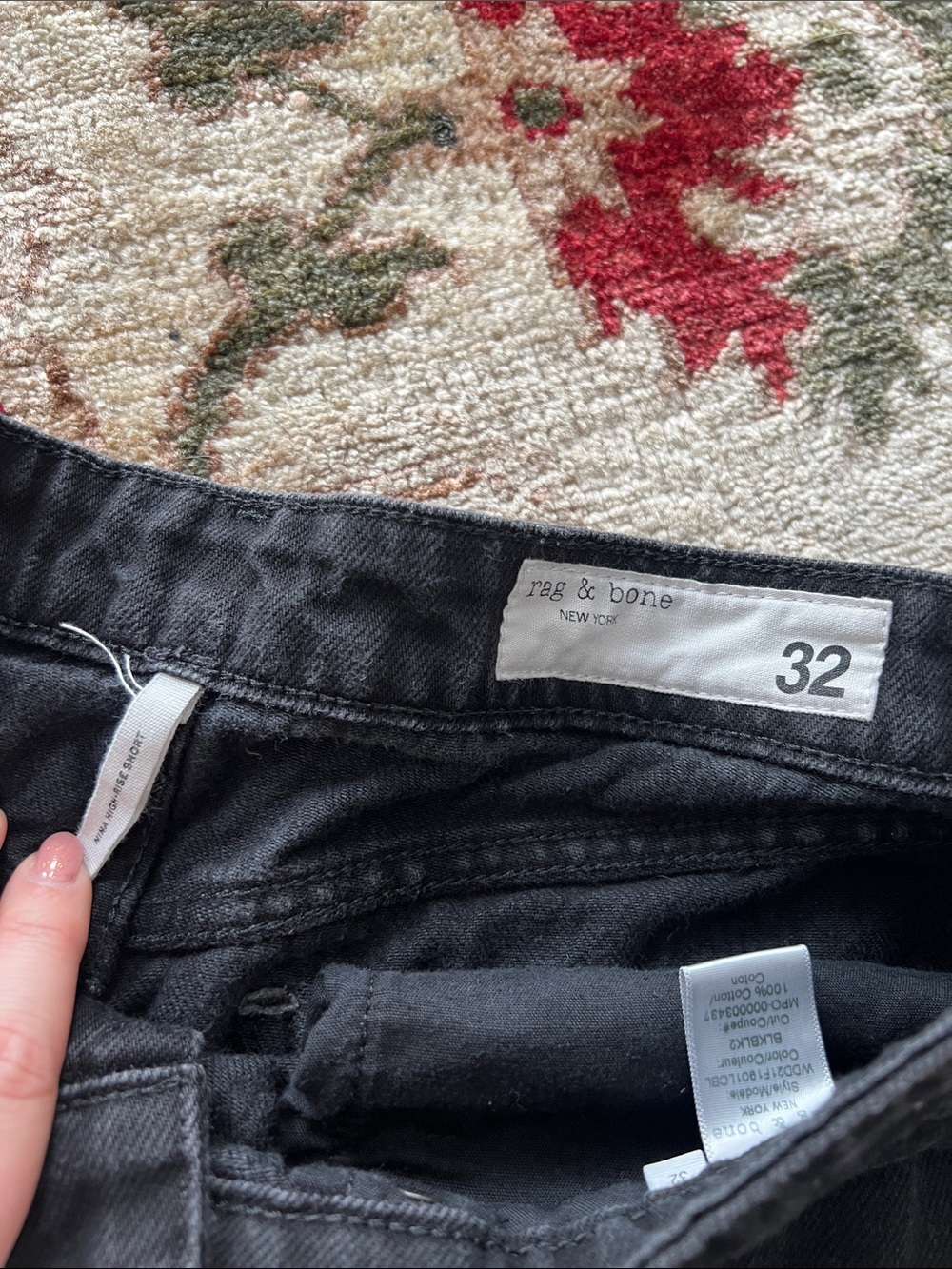 rag & bone Black Denim Jeans - Size 32 - Picture 2 of 4